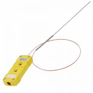Armored fast high temperature slender probe thermocouple