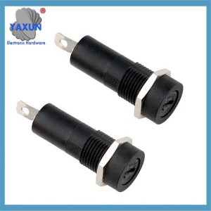 Stelvio Kontek PTF 70 Fuse holder; cylindrical fuses; 5x20mm; 10A; on panel; Schwarz