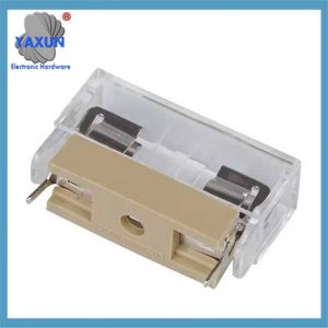 UL VDE Yellow 5x20 Sicherungshalter Block Blockplatzmontage PTF-15 5-20 mm Sicherungsbasis mit transparenter Abdeckung