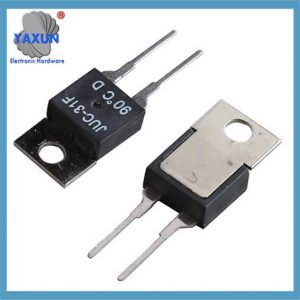Bi-Metallic Thermostat, Opens +100°C, Close +60°C, +150°C Max, NC, Automatic Reset, Leiterplatte