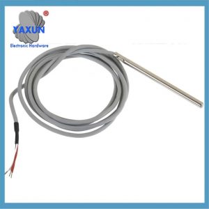 RTD Pt100 Temperature Sensor 2m Cable Stainless Probe 100mm 3 Wires -50~450 ℃