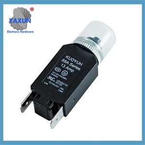 Micro Thermal Circuit Breaker 28VDC, 250VAC, 8A, for threadneck panel mounting