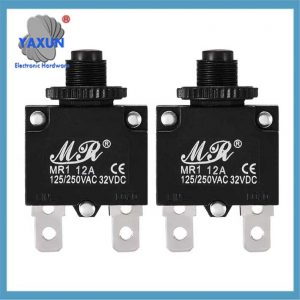 Thermal Overload Protector AC 125, 250V 12A Push Button Reset Circuit Breaker